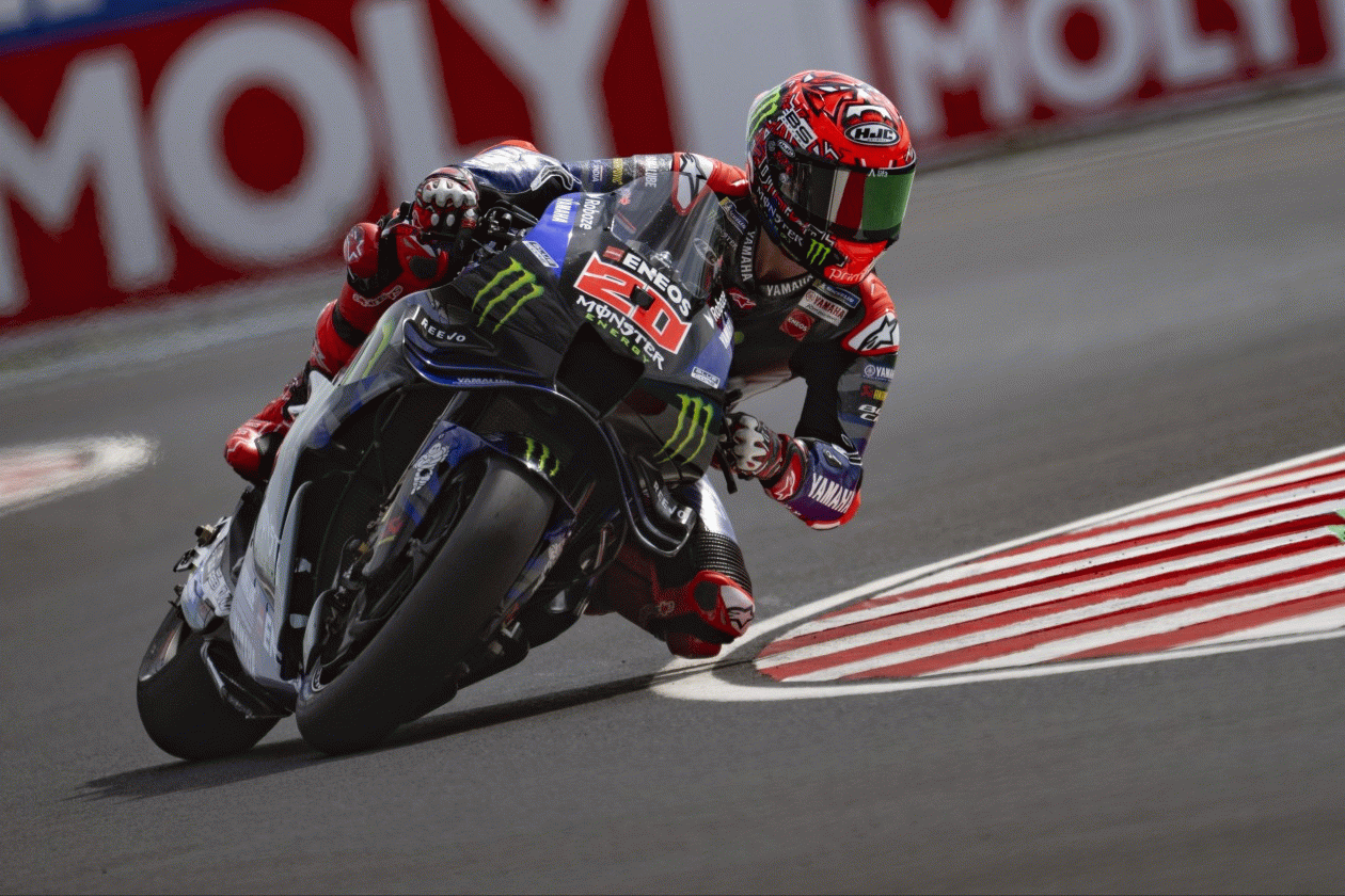 Quartararo Secures Q2 Spot on Hungarian GP Friday, Rocky Start for Rins at Balaton Park