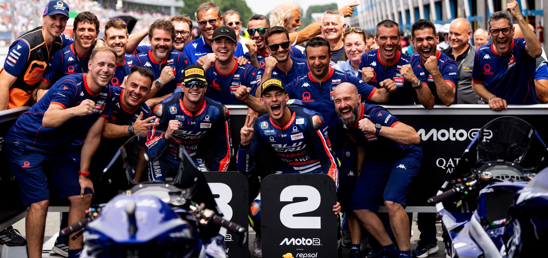 Double Front-Row for BLU CRU Pramac Yamaha Moto2